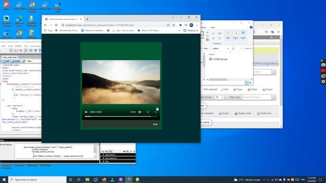PHP MySQLi Video Upload & Playback using database смотреть онлайн