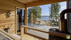 Проект бани с панорамными окнами – очень красиво