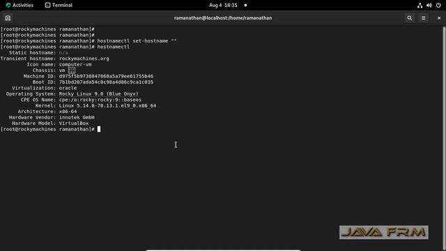 How to clear or reset hostnames using hostnamectl command in Rocky Linux 9 смотреть онлайн