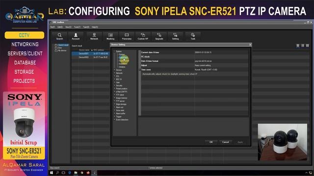 Sony Lab - INITIAL SETUP ON SONY IPELLA SNC-ER521 PTZ NETWORK CAMERA смотреть онлайн