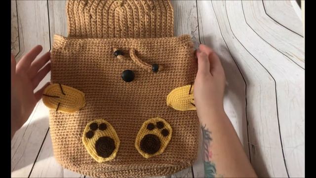 Детский рюкзак крючком (разговорное видео). смотреть онлайн