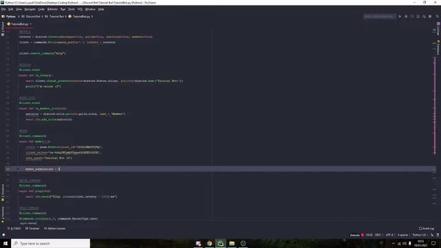 DISCORD.PY SPEEDCODING PYTHON DISCORD BOT #4 - RANDOM MEME COMMAND (NO DATABASE!) смотреть онлайн