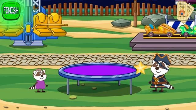 Hippo ? Kids birthday party ? Raccoon Family ? Cartoon Game Review смотреть онлайн