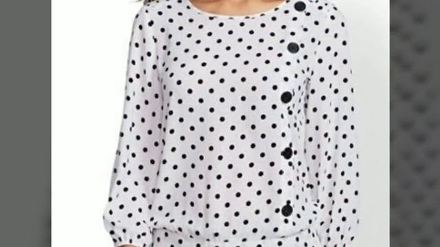 top 50+ most attractive and affordable dots print chiffon ruffle blouse/shirts design and ideas смотреть онлайн