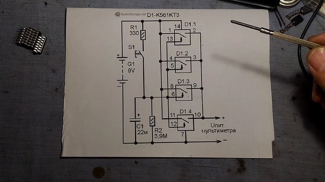 К561КТ3 Таймер для мультиметра или как ее проверить. смотреть онлайн