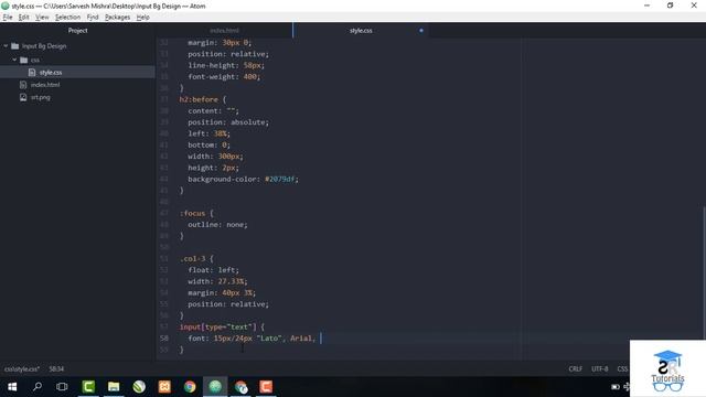 Form Input Background Focus Effects | Demo - 1 | Html & Css | SR Tutorials смотреть онлайн