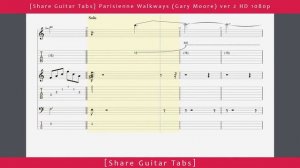 [Share Guitar Tabs] Parisienne Walkways (Gary Moore) ver 2 HD 1080p