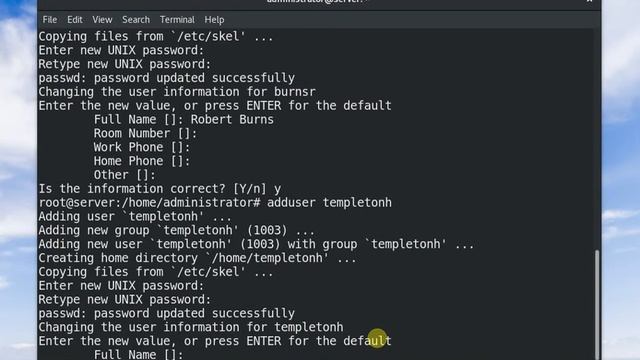 Debian 9 Server 008 Become Root Add Users And Groups смотреть онлайн