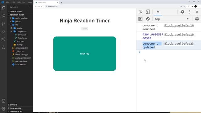 Vue JS 3 Tutorial for Beginners #6 - Build a Reaction Timer Game смотреть онлайн