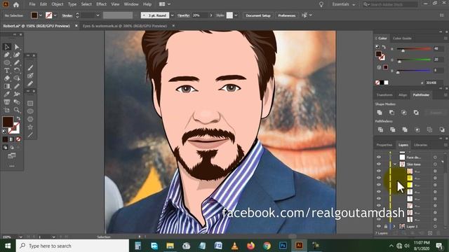Face Details।। How to victor face detail ।। Portable Design in illustrator смотреть онлайн