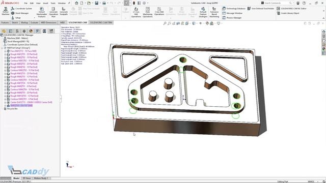 8. Plan operacij, poti orodij | SOLIDWORKS CAM Standard смотреть онлайн