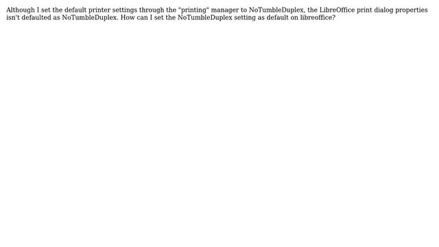 Set default printer settings libreoffice смотреть онлайн