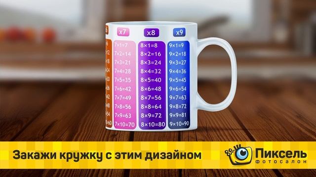 Кружка с таблицей умножения смотреть онлайн