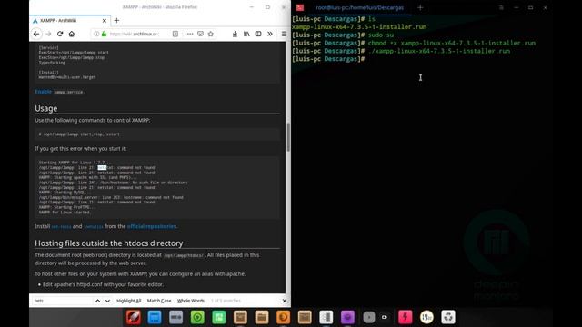 Instalar Xampp en Arch Linux (Manjaro) y solución del error: netstat orden no encontrada смотреть онлайн