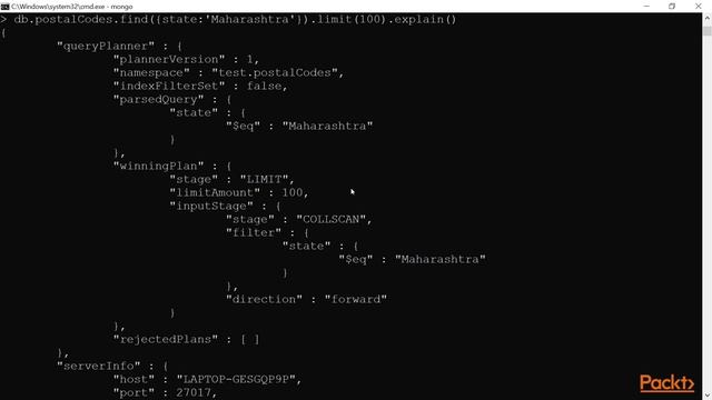 Learning MongoDB 4 : Creating Index and Viewing Plans of Queries | packtpub.com смотреть онлайн