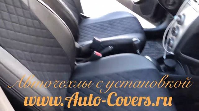 Чехлы на Тойота Ярис с установкой. Автопилот. смотреть онлайн