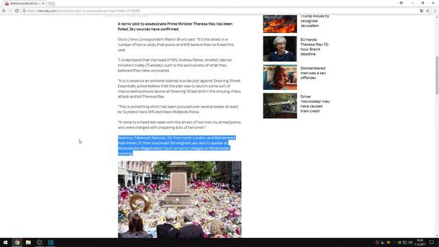 Islamist suicide plot to assassinate Prime Minister Theresa May foiled смотреть онлайн