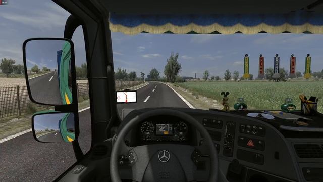 [ETS2] Euro Truck Simulator 2 1.32 - Mercedes Actros MP3 - Trailer Krone MegaLiner - Promods Map смотреть онлайн