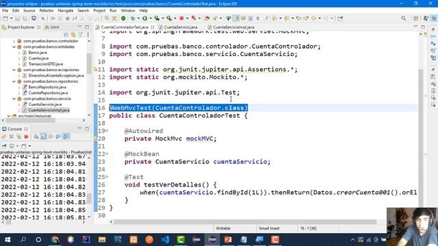 Test de Controladores en Spring Boot con Mockito y JUnit usando MockMvc (WebMvcTest) смотреть онлайн
