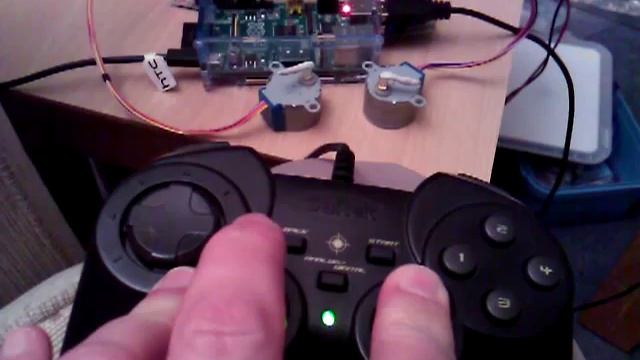 Raspberry Pi - 2 Stepper Motors - USB Joystick - Python and Pygame смотреть онлайн