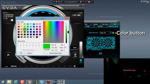 How to change your EVGA GTX 1080 FTW \ Classified LED color смотреть онлайн