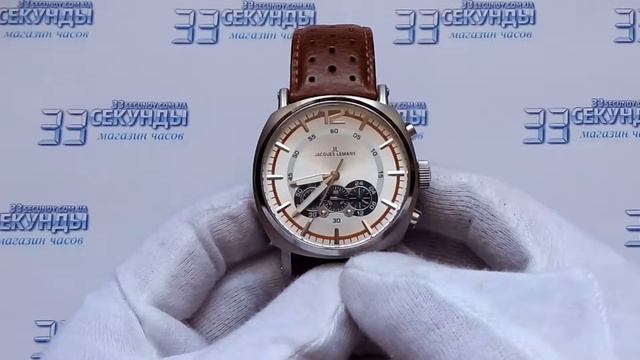 Jacques Lemans 1-1415B часы мужские кварцевые видео обзор смотреть онлайн