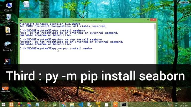 How to install seaborn in Windows cmd смотреть онлайн