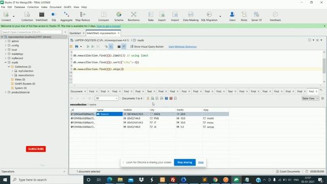 How to use Limit, Sort and Skip Methods in MongoDB | MongoDB Tutorial in Hindi смотреть онлайн
