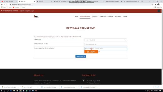 How to Download l KMU Cat Roll Number Slip l For Test l 2021 смотреть онлайн