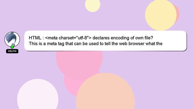 HTML : meta charset="utf-8" declares encoding of own file? смотреть онлайн