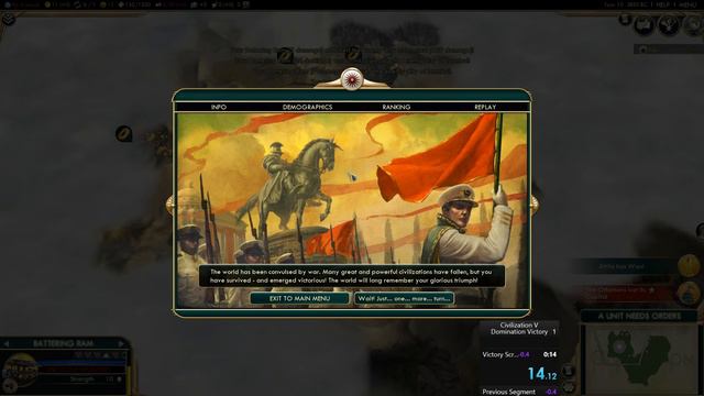 Civilization V - Domination Speedrun (13.92 seconds) смотреть онлайн