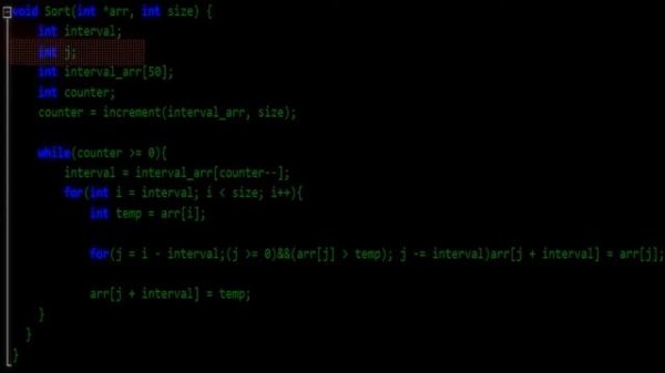 Сортировка Шелла\Shell sort C\С++