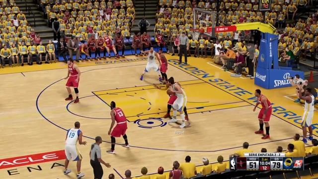 NBA 2K16 First Round Game 5 Warriors @ Rockets 125/98 Oracle Arena , California смотреть онлайн