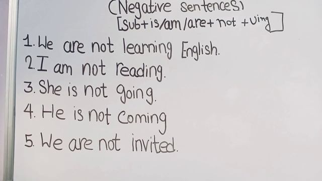 present continuous negative sentences смотреть онлайн
