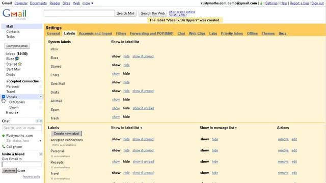 Set up nested labels in Gmail for Swom and BizOppers смотреть онлайн