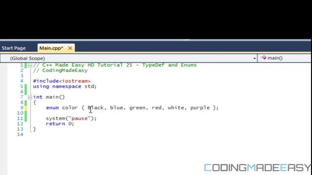 C++ Made Easy HD Tutorial 25 - TypeDef and Enums смотреть онлайн