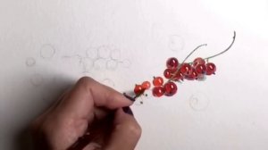 Как нарисовать ягоды смородины акварелью