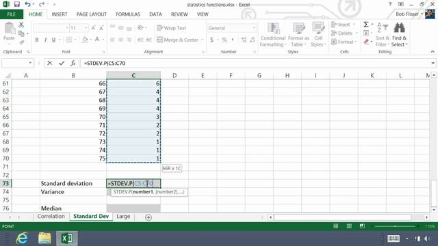Microsoft Excel Tutorial For Beginner, Calculate a Correlation Coefficient смотреть онлайн