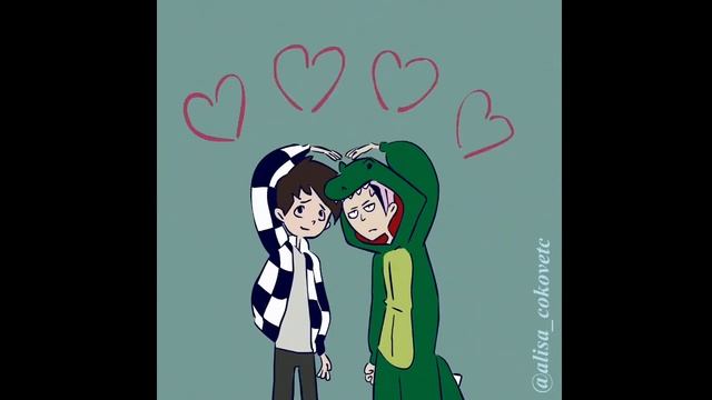 Кроки/Мэйк показывают сердечко(gif) смотреть онлайн