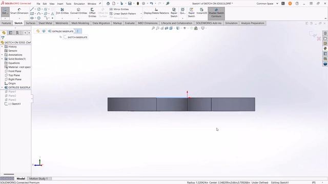 SOLIDWORKS Tutorial -Sketch on Edge смотреть онлайн