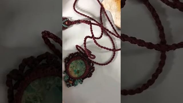 Невероятно красивый подвес-колье. Камень: хризоколла смотреть онлайн