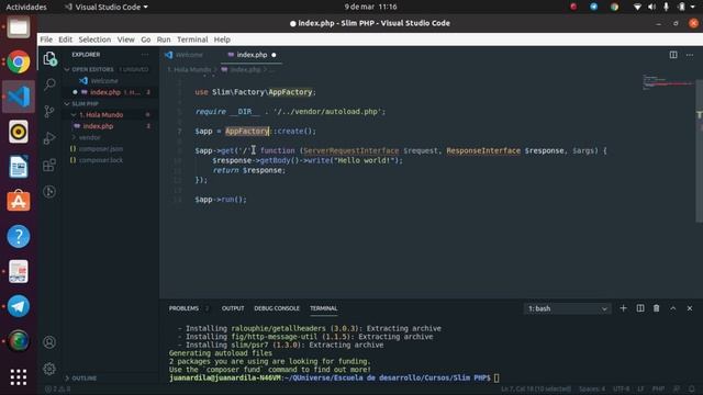 1. Instalación y Hola Mundo - Microframework Slim смотреть онлайн