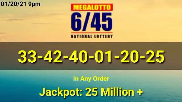 9pm PCSO Lotto Result Today, January 20, 2021, EZ2, Swertes, 2D, 3D, STL, 4D, 6/45, 6/55 смотреть онлайн