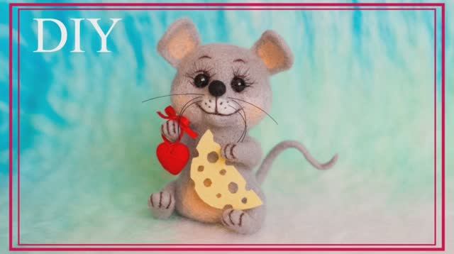 Пошаговый мастер-класс по сухому валянию шерсти. Мышка из шерсти смотреть онлайн