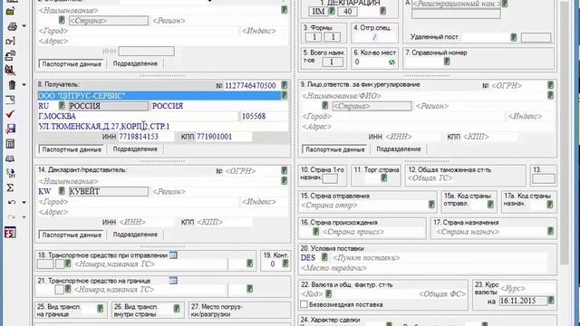 Форма заполнения ДТ. Часть 1 смотреть онлайн