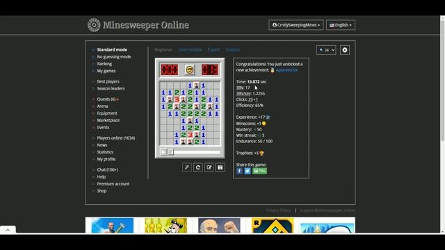 WINNING 100 games IN LESS THAN 25 MINUTES! - Currently Sweeping Mines смотреть онлайн