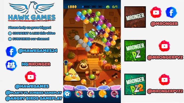 Angry Birds Stella POP Bubble Shooter Level 439 - Walkthrough, No Boosters смотреть онлайн