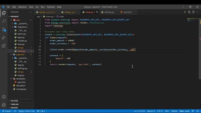 Razor pay payment gateway integration Django | how to integrate razor pay with Django смотреть онлайн