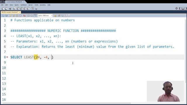 MySQL Numeric functions 25 LEAST смотреть онлайн