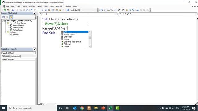 Delete Rows in VBA | Excel VBA Tutorial in Hindi смотреть онлайн